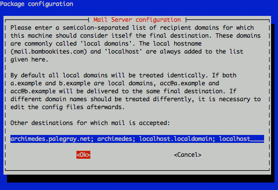 Exim4 mail destination configuration on Ubuntu 10.10 (Maverick). Exim4 mail destination configuration on Ubuntu 10.10 (Maverick).