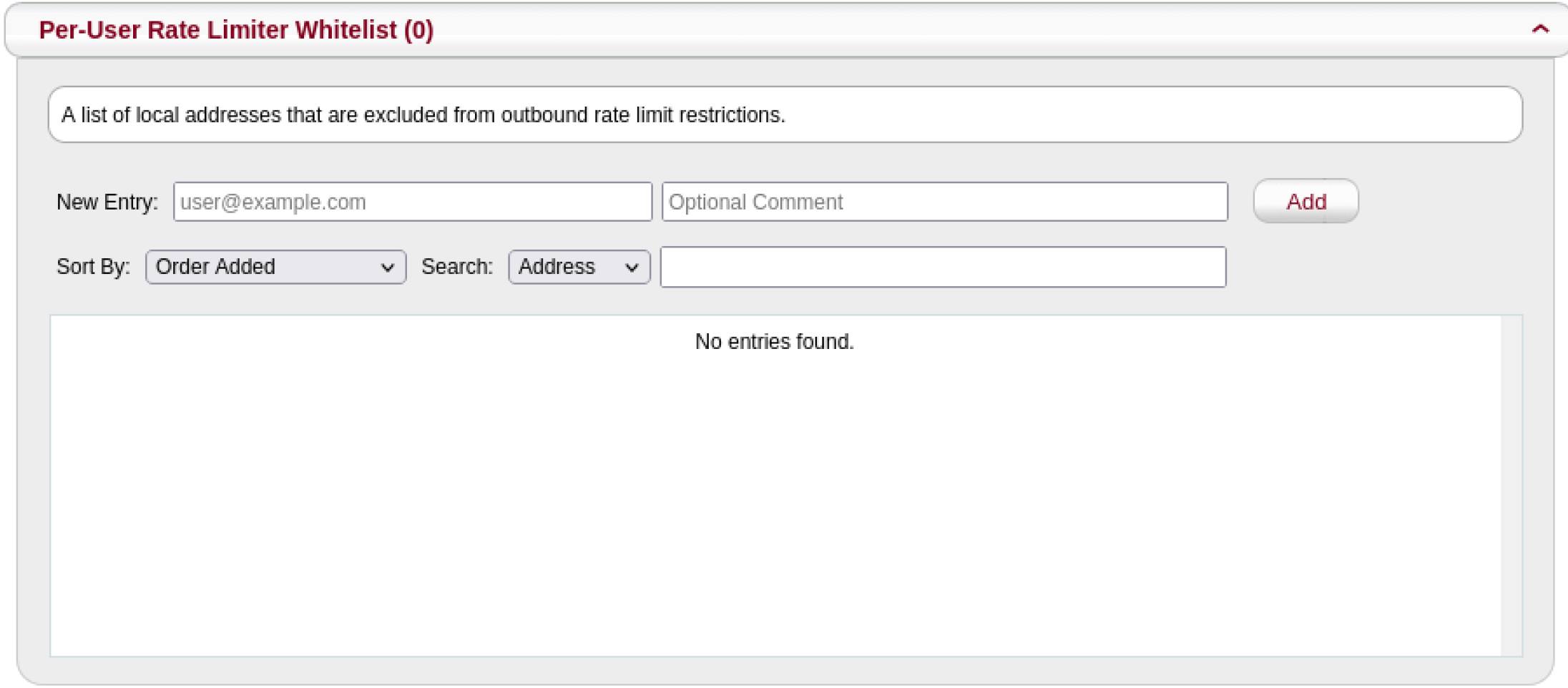 Per-User Rate Limiter Screenshot of per-user rate limiter page